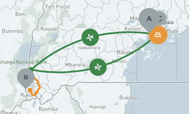 Gorilla Habituation Uganda Map